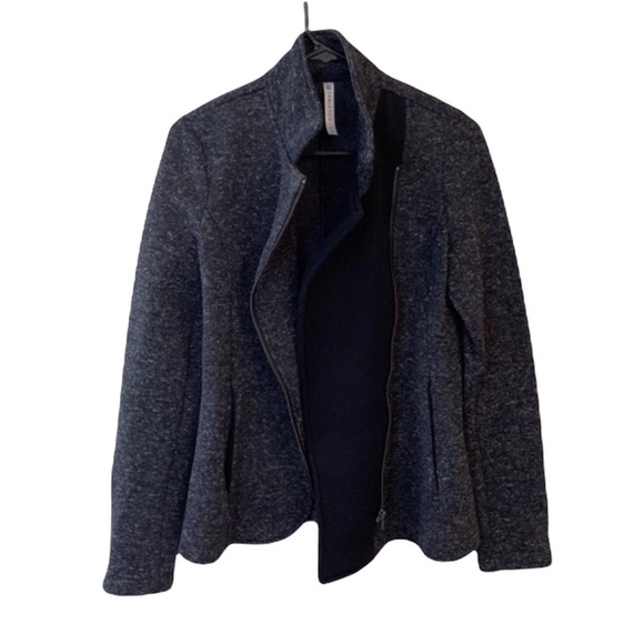 Fabletics Calypso asymmetrical grey moto jacket womens size XS - Picture 1 of 15